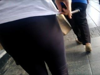 Hunting Around Town For Girls In Wetlook Leggings