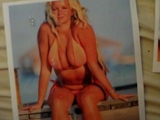 Cum Tribute To Jennifer Ellison In Orange Bikini