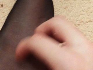 Young Man Foot Tickled In Pantyhose