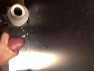 Jerk Off In Public Restroom Stall