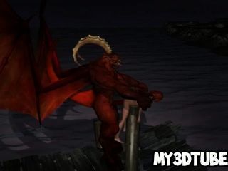 3d Redhead Gets Fucked Hard By A Horned Dragon